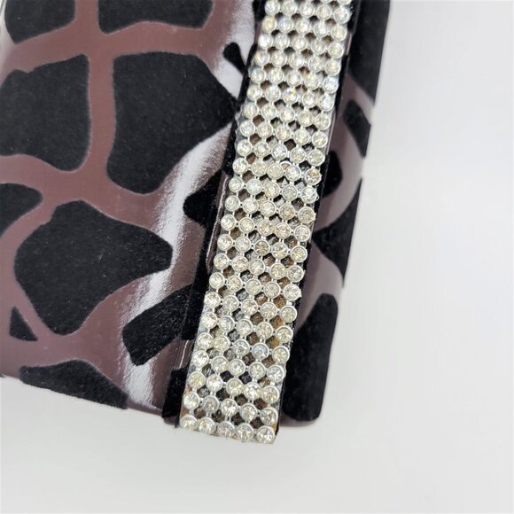 Brown and Black Evening Clutch Purse - Picture 4 of 9